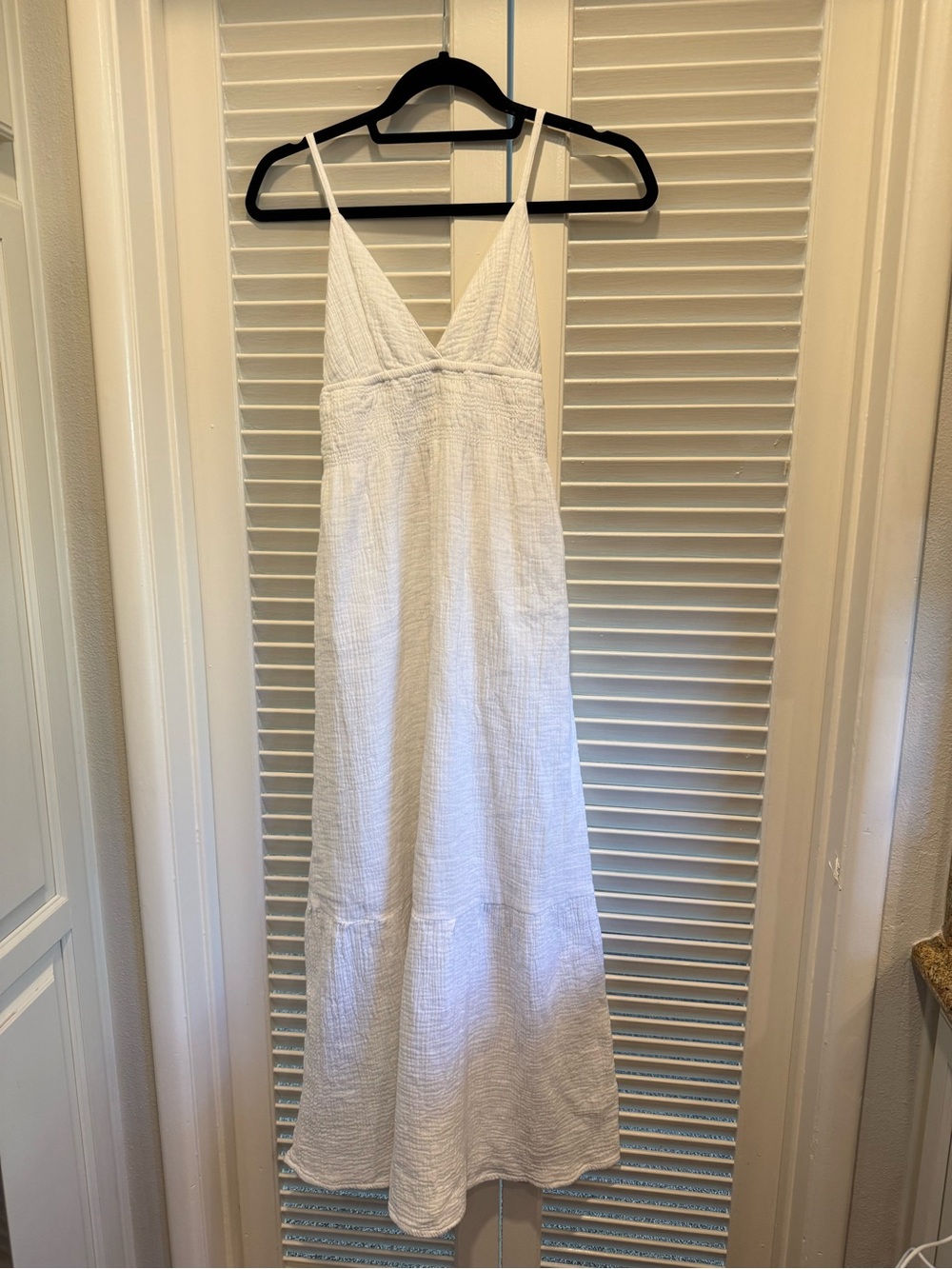 Sim & Sam White Spaghetti-Strap Maxi Dress